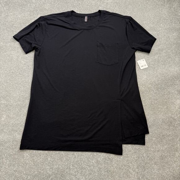 Free People Movement Tempo Oversized Boyfriend Tunic Pocket Tee Black Small - Picture 4 of 16